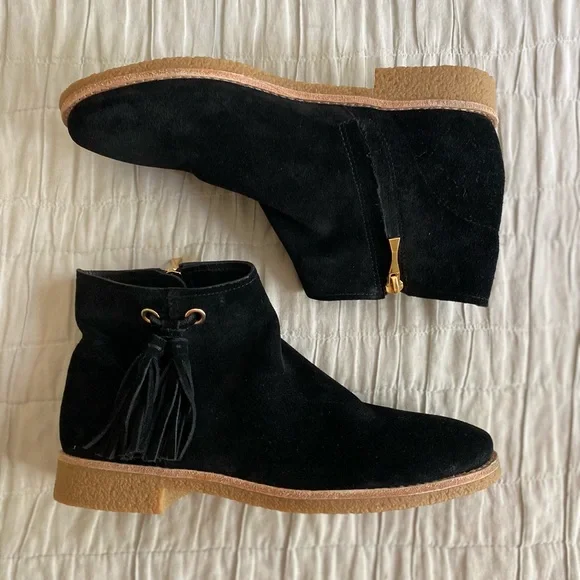 KATE SPADE Bellamy Black Suede Booties 7 - Picture 4 of 5